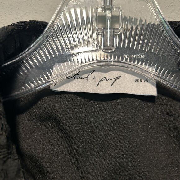 Petal And Pup Womens Top Small Floral Lined Dark Fairy Business Casual Sheer Slv - Picture 4 of 11